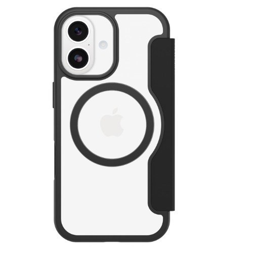 OtterBox React Folio MagSafe Apple iPhone 17 (6.3') Case Black Crystal (Clear/Black) - (77-98586), Drop+ Military Standard, 7 Years Warranty