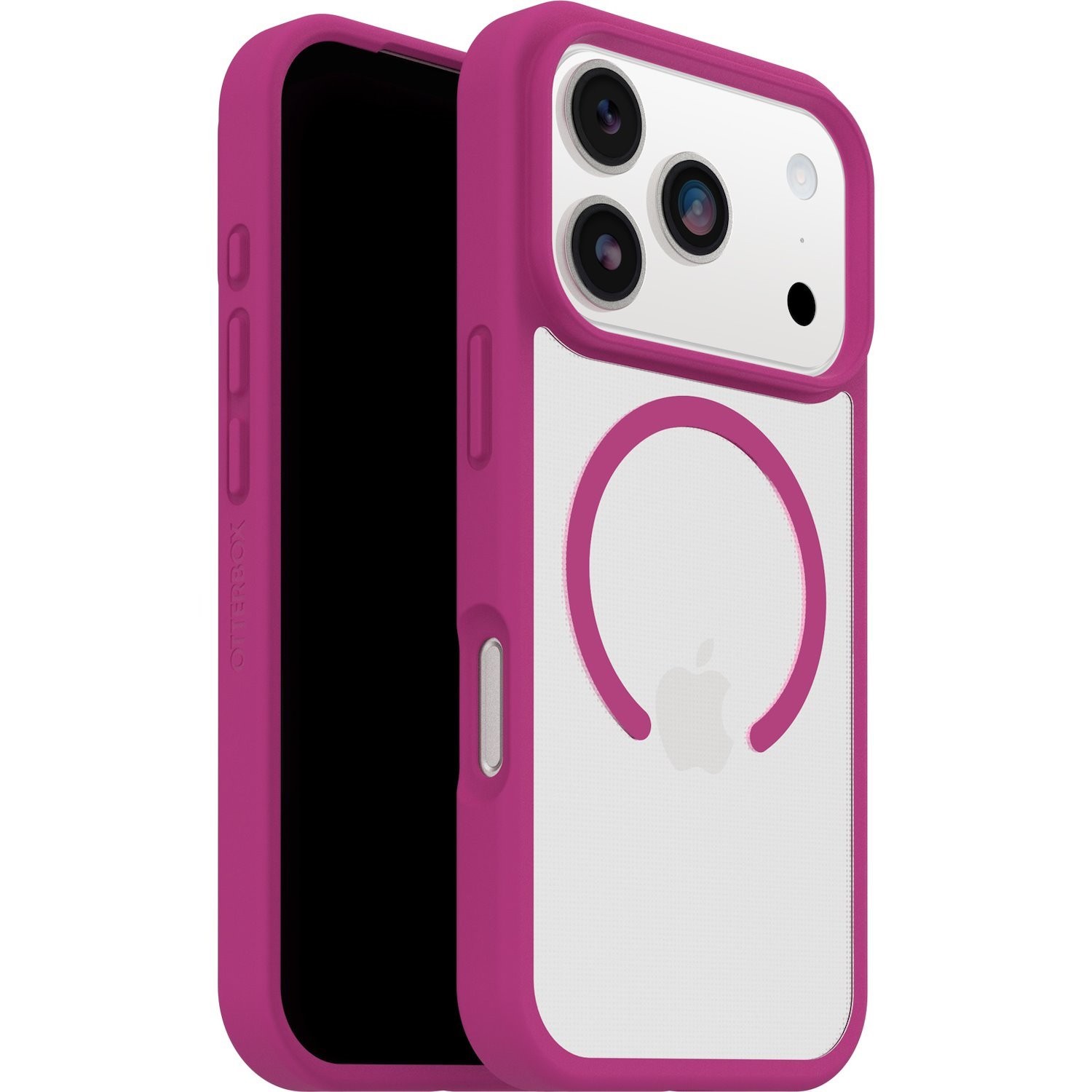 OtterBox React MagSafe Apple iPhone 17 Pro (6.3') Case Rose Crystal (Pink/Clear) - (77-98634),Drop+ Military Standard,Raised Edges,7 Years Warranty