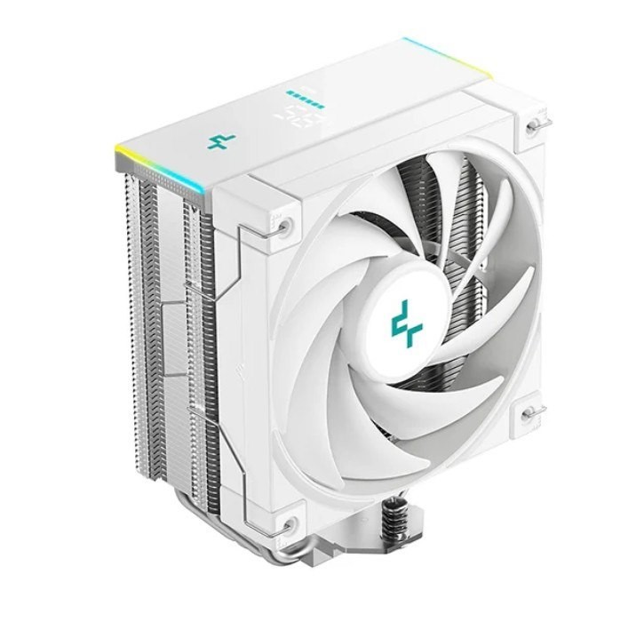DeepCool Ak400 Digital Se WH Cpu Cooler, Status Display, Argb Led Strips, 4X Heat Pipe Intel Lga1851/1700/1200/1151/1150/1155 /Am5/Am4