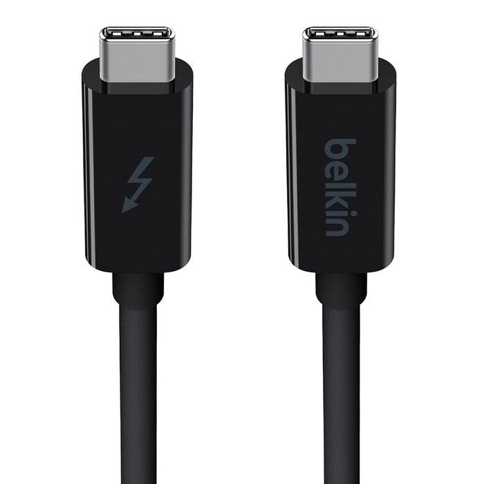 Belkin Thunderbolt 3 Cable Usb-C To Usb-C (1M) - Black (F2CD081ds1M-BLK ), 60W PD, 20Gbps, 4K/Ultra-HD, Thunderbolt Certified, 2 Years Warranty