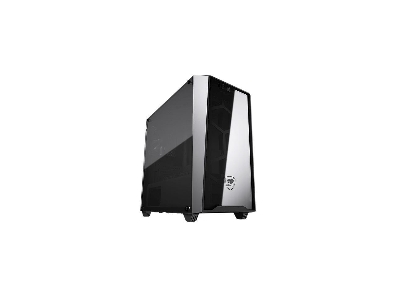 Cougar MG120-G Black Steel / Tempered Glass Micro Atx Mini Tower Computer Case