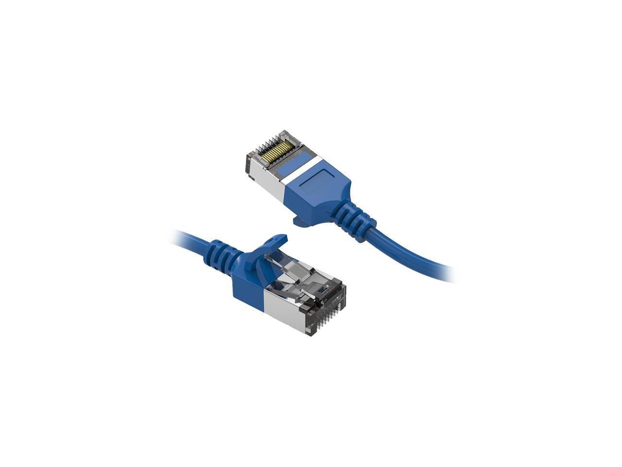 Nippon Labs 60Cat8-1-30Bl 1 FT. Cat.8 U/Ftp Slim Ethernet Network Cable Blue 30Awg - Latest 40Gbps 2000Mhz RJ45 Patch Cord