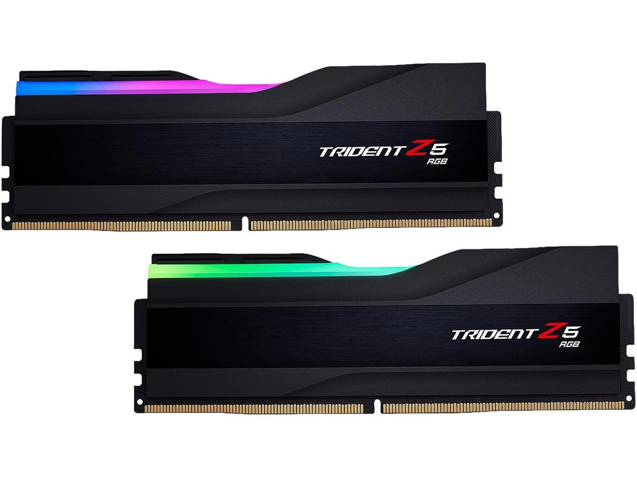 G.Skill Trident Z5 RGB Series 32GB (2 X 16GB) 288-Pin PC Ram DDR5 6000 Intel XMP 3.0 Desktop Memory Model F5-6000J3238F16GX2-TZ5RK