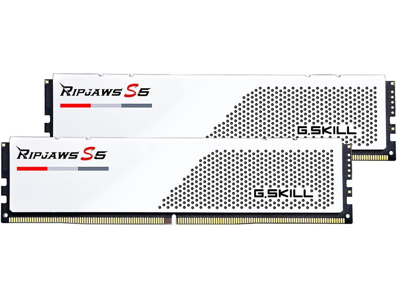 G.Skill Ripjaws S5 Series 32GB (2 X 16GB) 288-Pin PC Ram DDR5 6000 Intel XMP 3.0 Desktop Memory Model F5-6000J3238F16GX2-RS5W