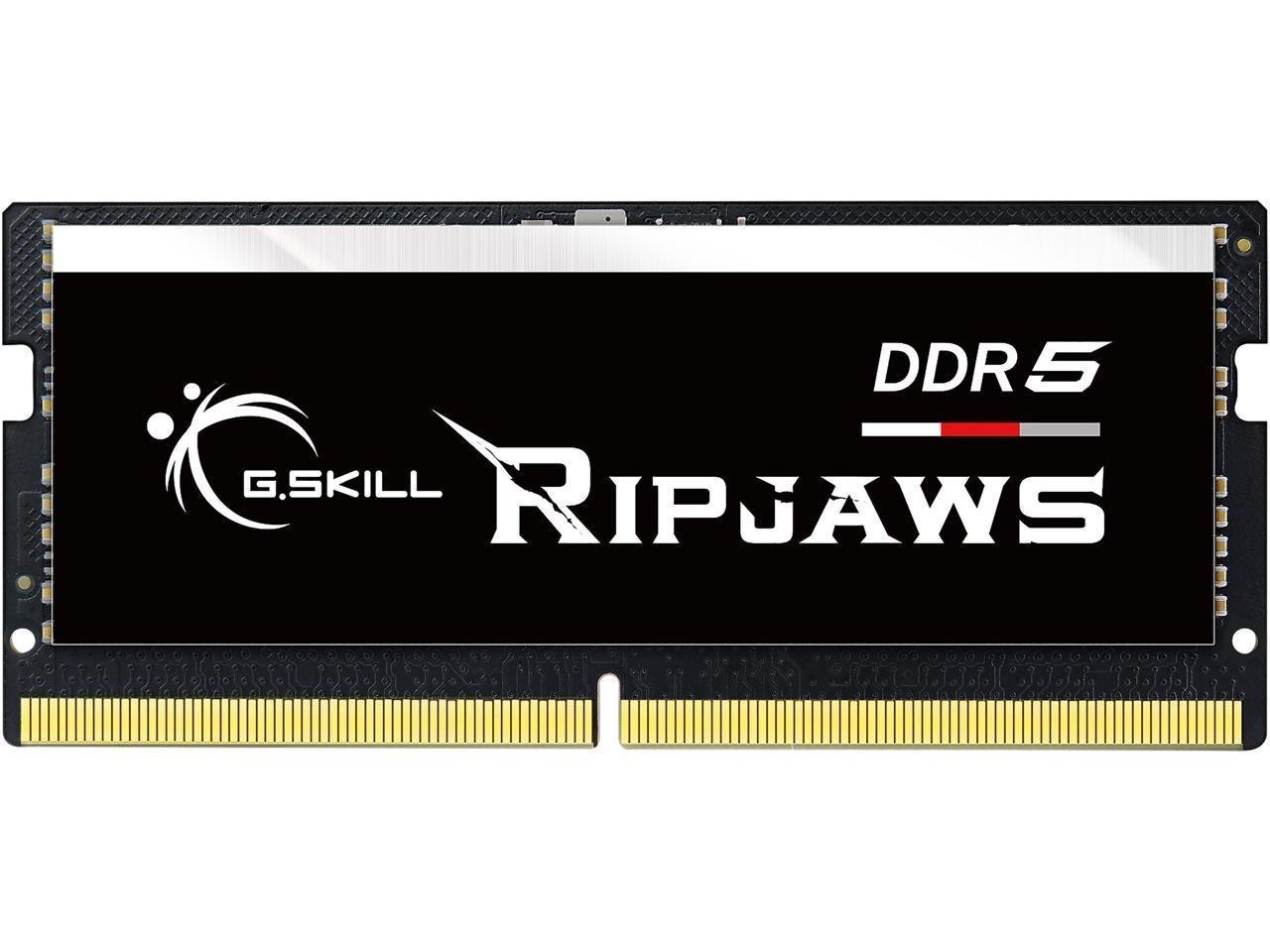 G.Skill Ripjaws Series 16GB 262-Pin DDR5 So-Dimm DDR5 5200 Laptop Memory Model F5-5200S3838a16gx1-Rs