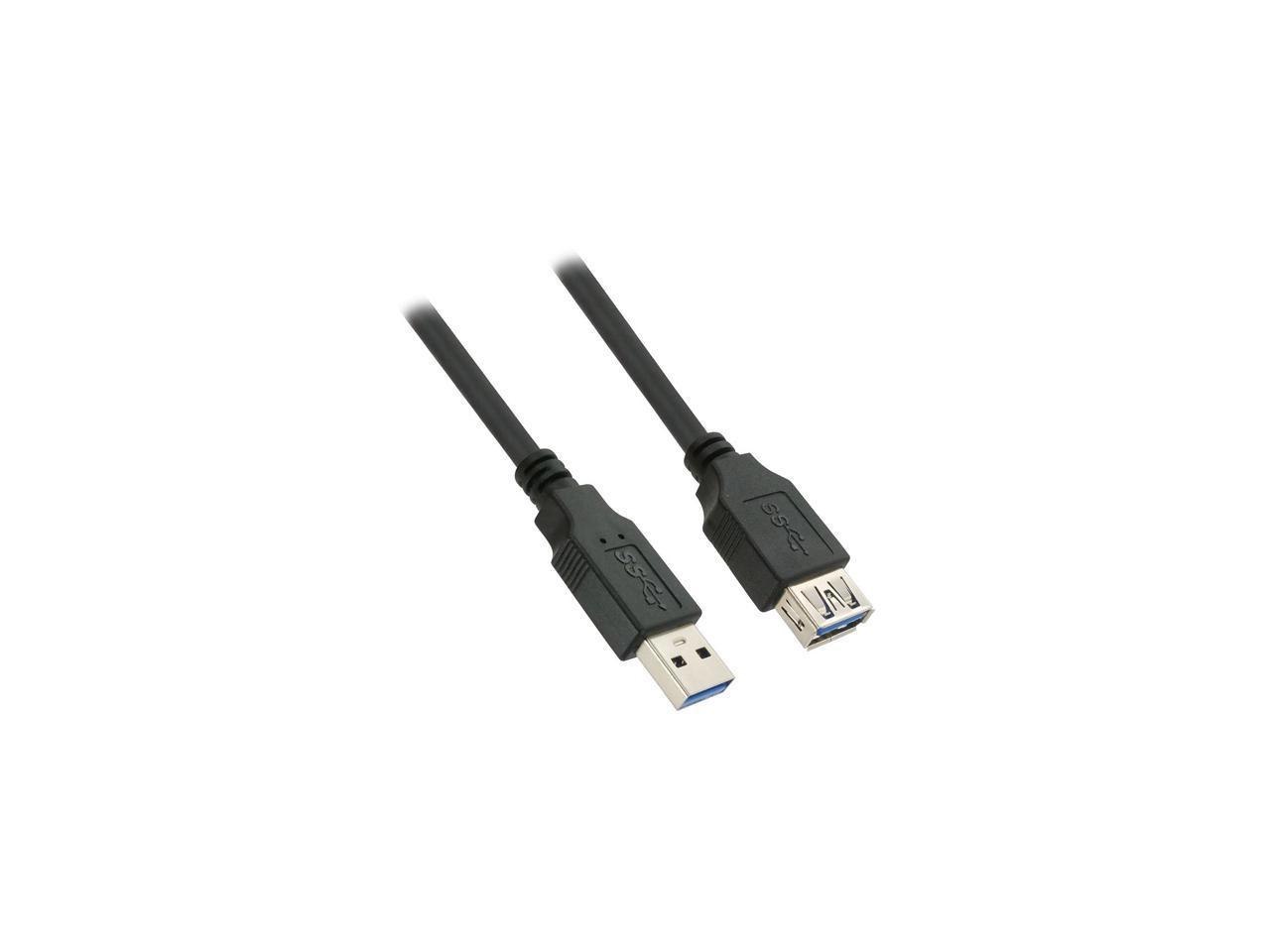 Nippon Labs 50Usb3-Aaf-10-Bk Black Usb 3.0 A Male To A Female Extension Cable