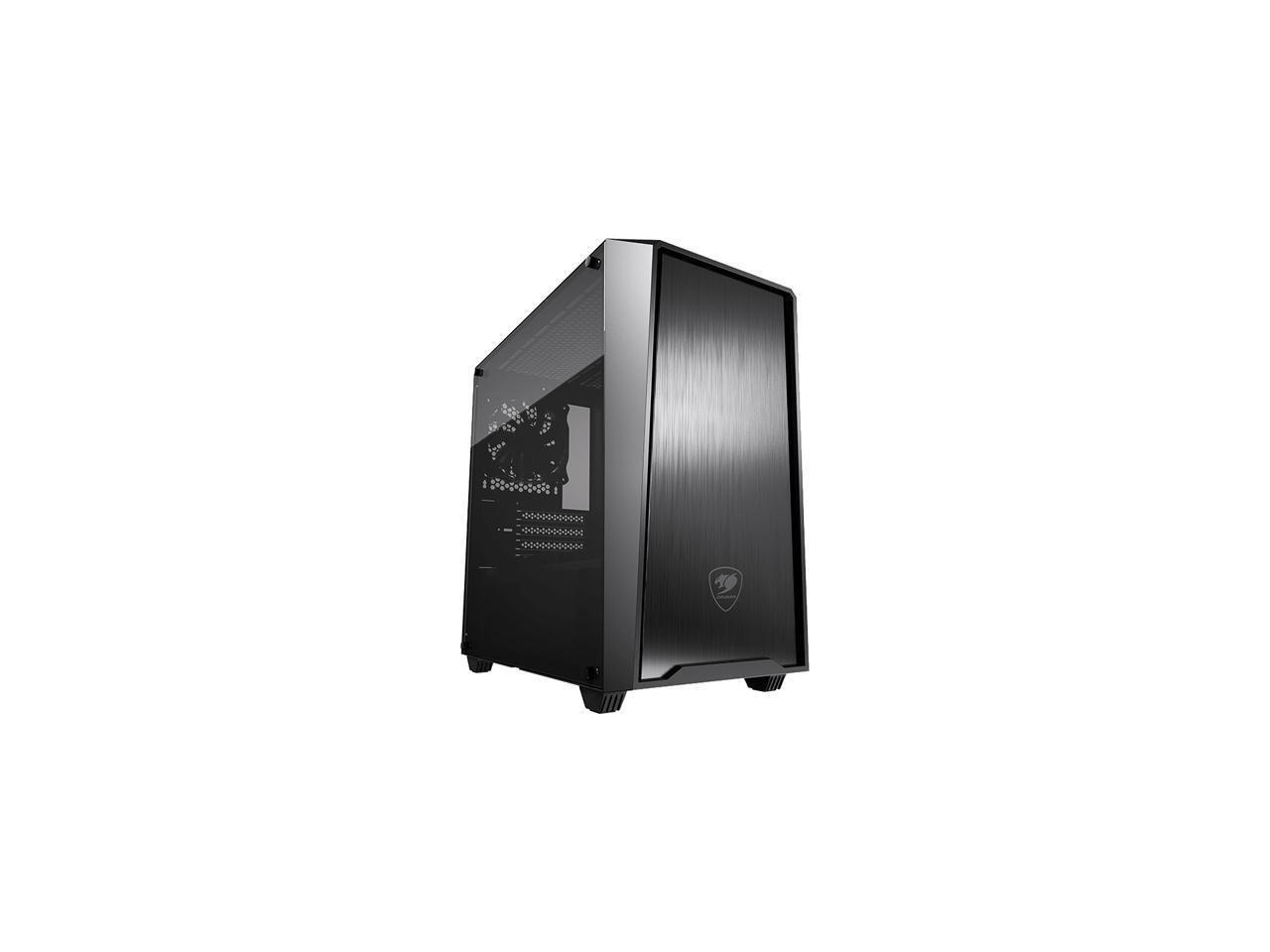 Cougar MG130-G Black Micro Atx Mini Tower Elegant And Compact Case With Tempered Glass Side Window