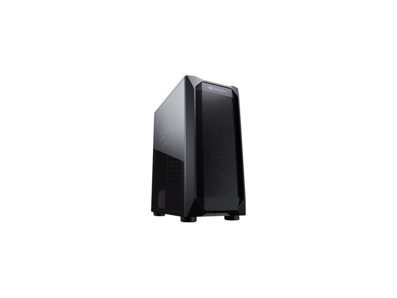 Cougar MX410 Mesh-G Black Atx Mid Tower Powerful And Compact Mid-Tower Case With Mesh Front Panel And Tempered Glass