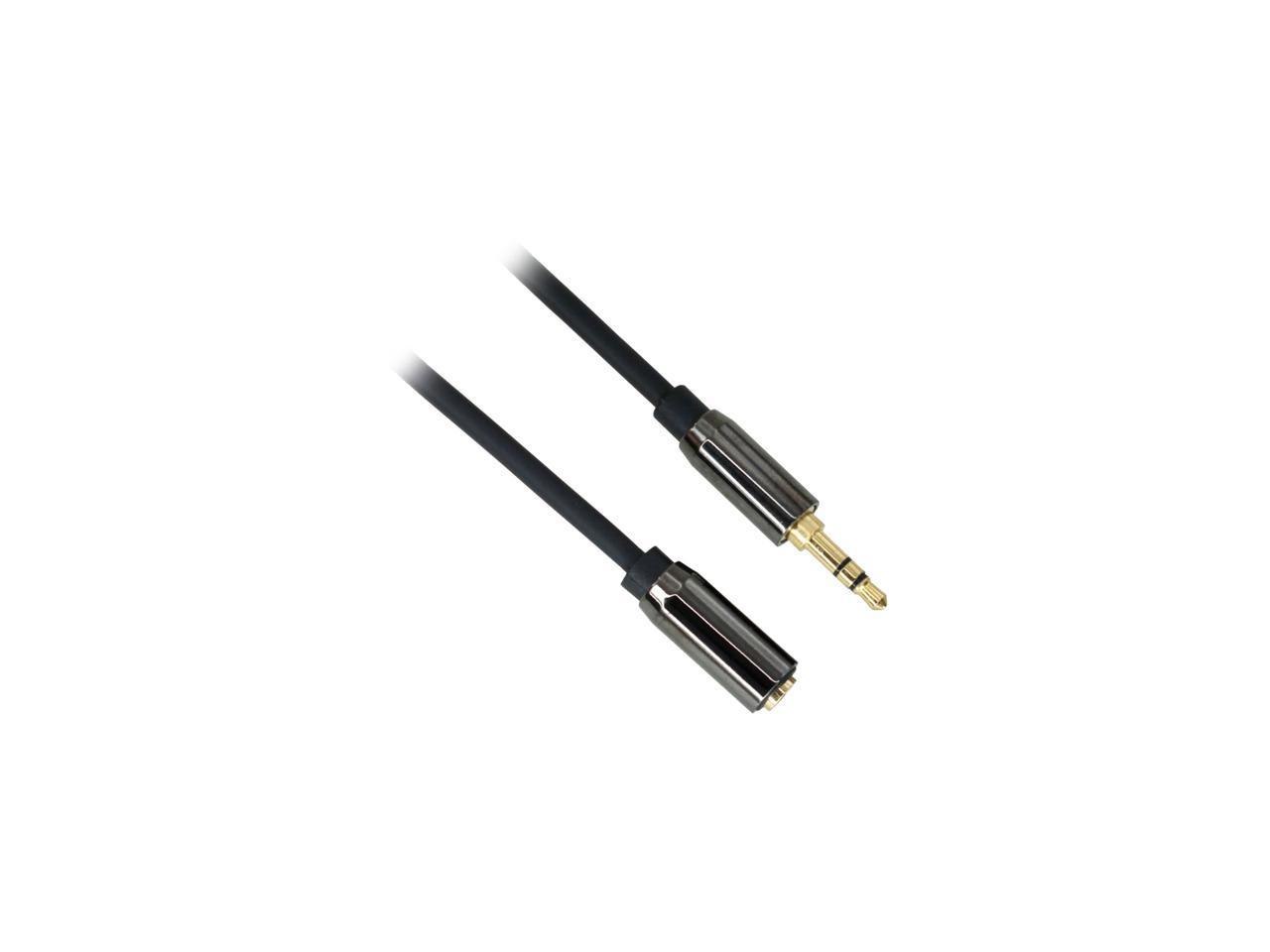 Nippon Labs 50S3H-MF-6-BK 6 FT. 3.5MM (1/8 Inch) TRS Stereo Male To Female Extension Cable