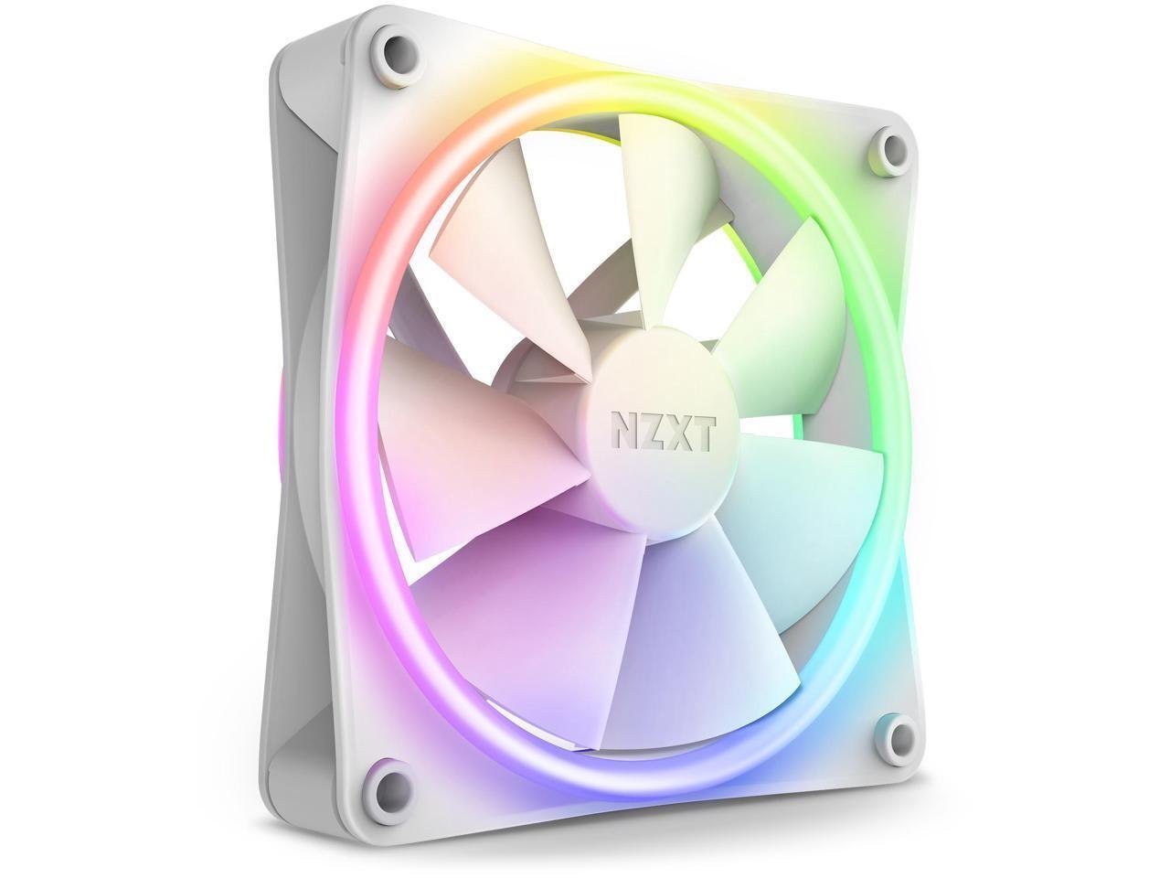 NZXT F120RGB Duo - 120MM Dual-Sided RGB Fan - Single Pack (White)