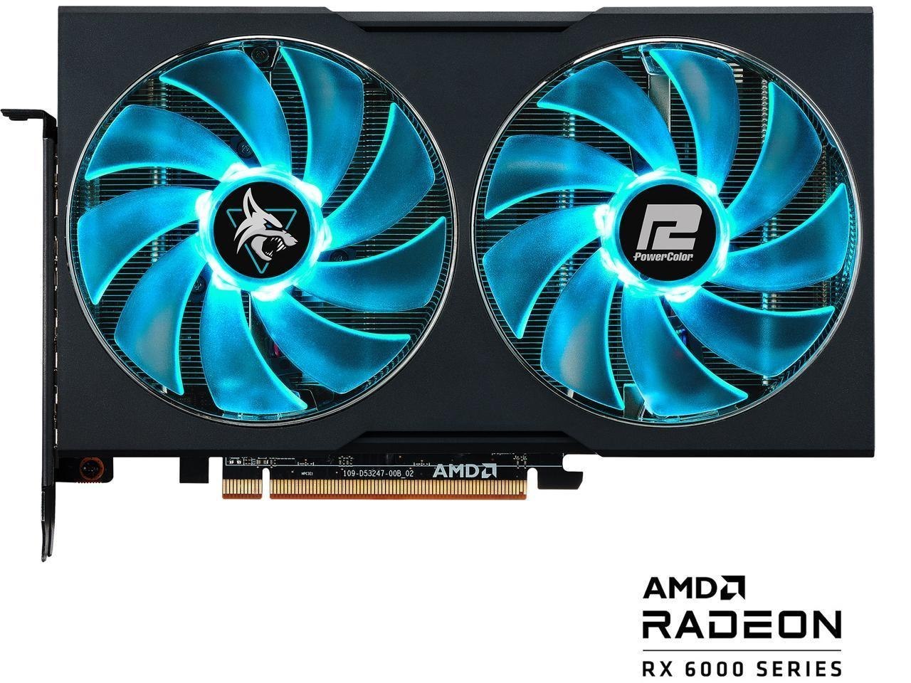 PowerColor Hellhound Radeon RX 6650 XT 8GB GDDR6 Pci Express 4.0 Atx Video Card Axrx 6650XT 8Gbd6-3Dhl/Oc