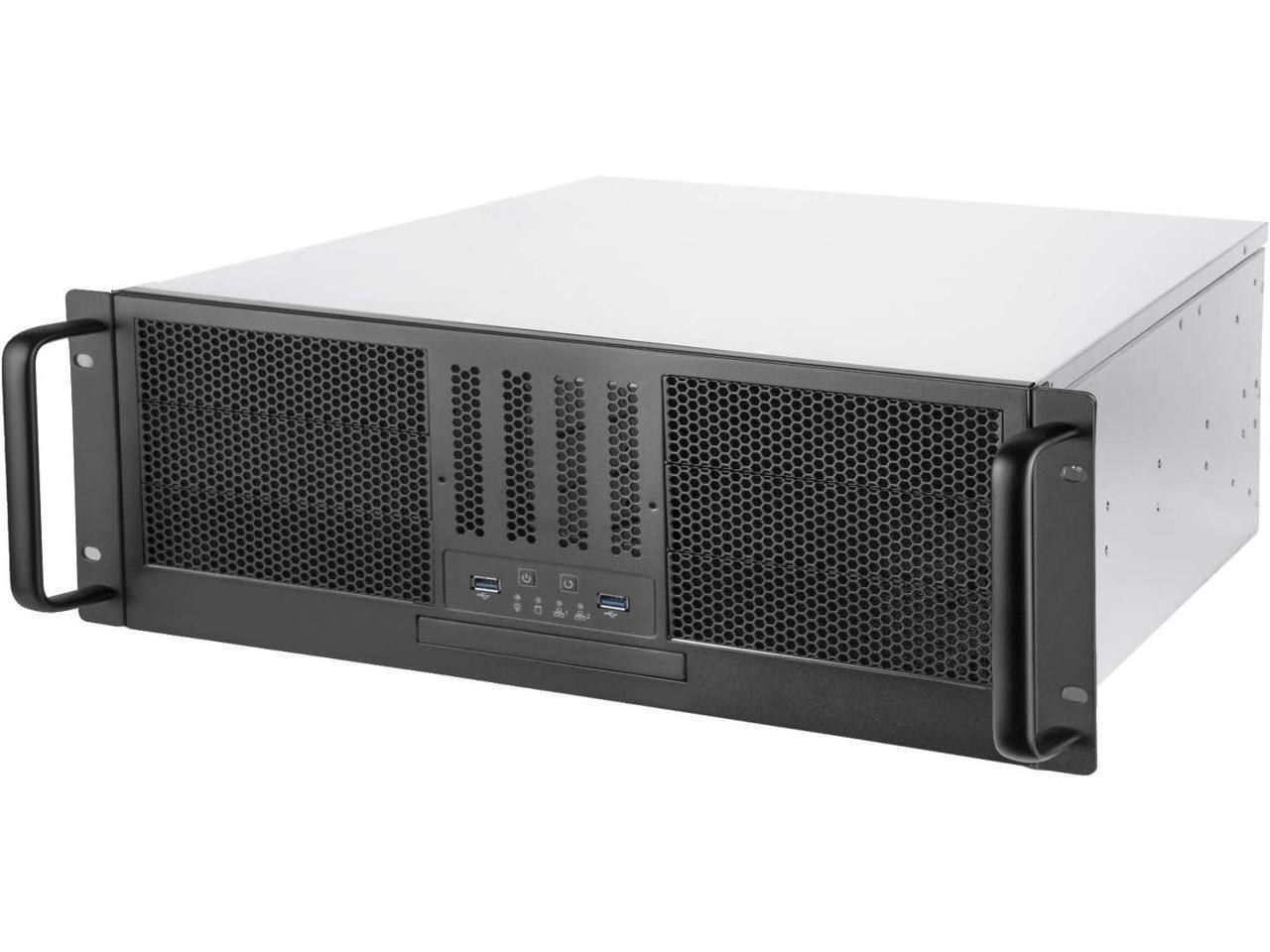 SilverStone RM41-506 Black SGCC 4U Rackmount Server Chassis 6 X 5.25" Drive Bay External 5.25" Drive Bays