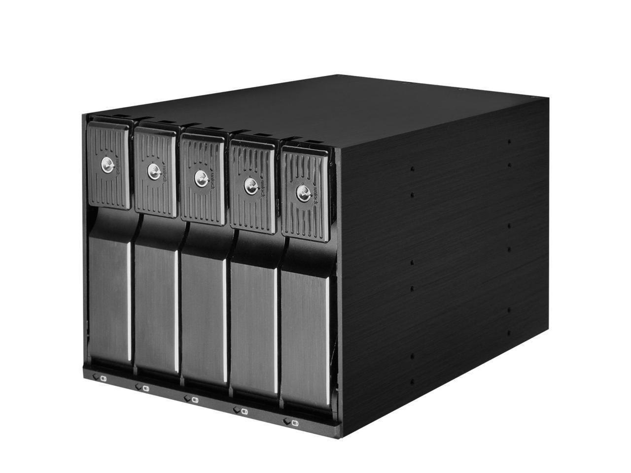SilverStone FS305B-12G Three 5.25" Device Bay To Five 3.5" Sas-12G / SATA-6Gbit/s Trayless Hot-Swap Cage