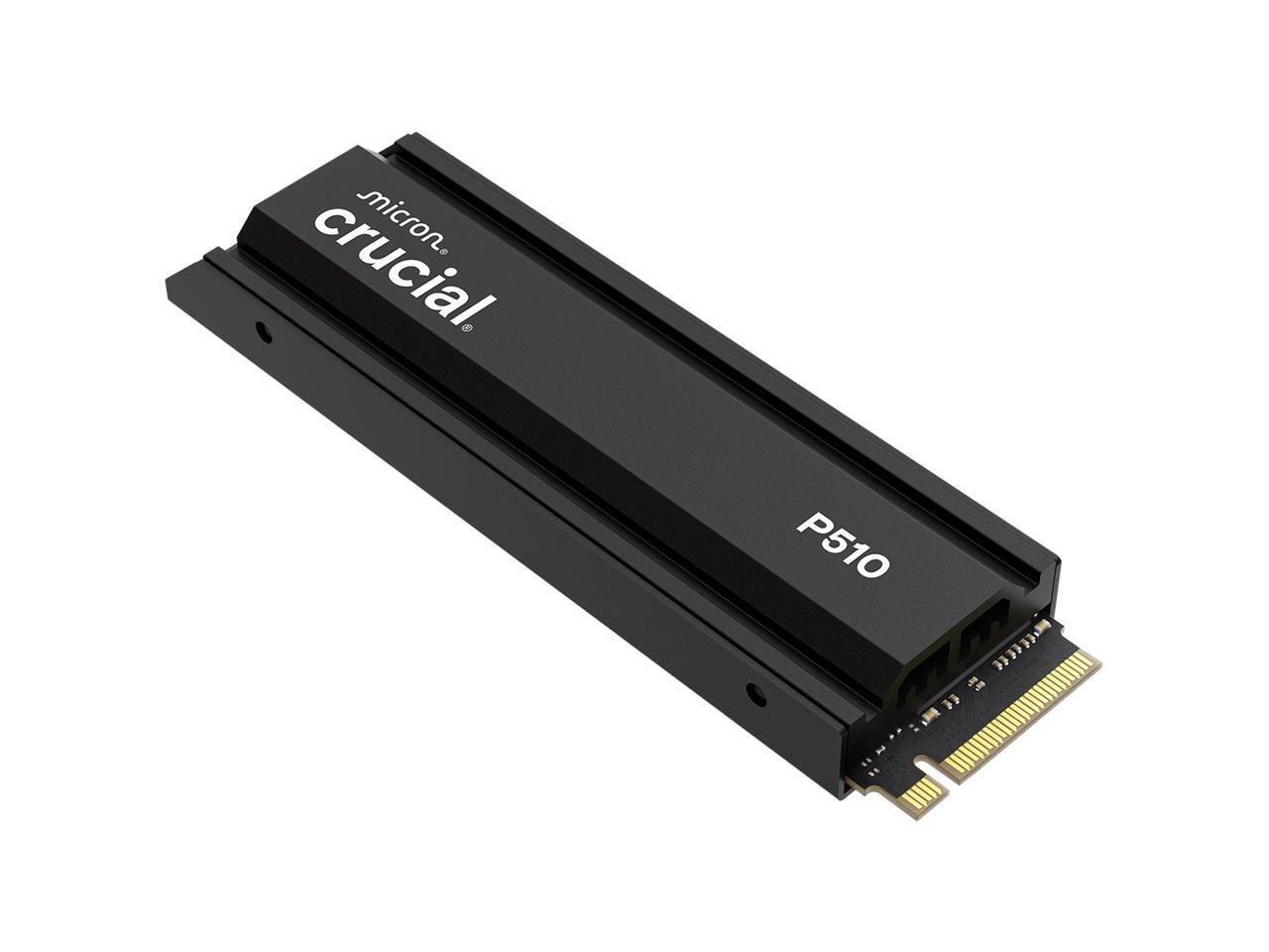 Crucial P510 1TB Gen5 NVMe SSD With Heatsink