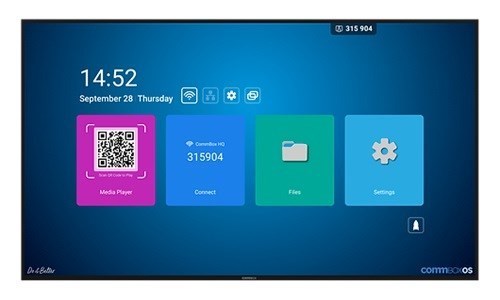 Commbox (Cbdi0165) 65" Intelligent 4K Uhd Display,24/7 Hdmi, And 11, Wall Bracket,5Yr