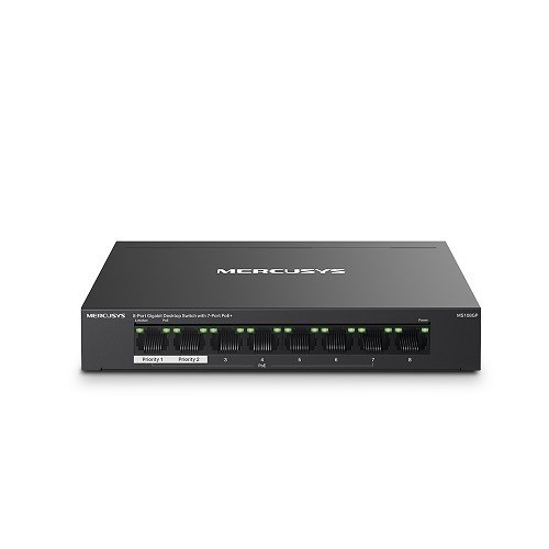 Tp-Link Mercusys MS108GP 8-Port Gigabit Desktop Switch With 7-Port Poe+, 5YR WTY