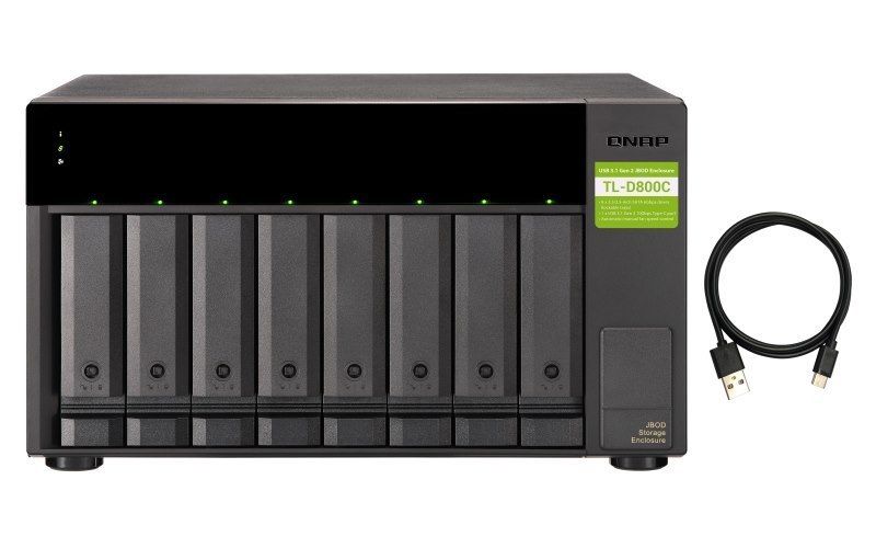 Qnap 8-Bay Sata Jbod Expansion Unit (No Disk), Usb-C(1), TWR, 2YR WTY