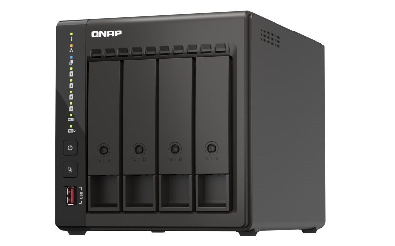 Qnap 4-Bay Nas (No Disk) Celeron QC 2.0GHz, 8GB, 2.5GbE(2),M.2(2),HDMI(2), TWR, 2YR WTY