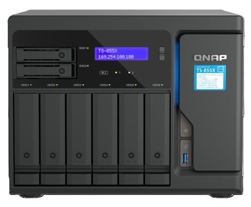 Qnap 6+2-Bay Nas(No Disk) Atom 8C 2.8GHz, 8GB, 2.5GbE(2),10GbE(1),PCIe(2),3YR WTY