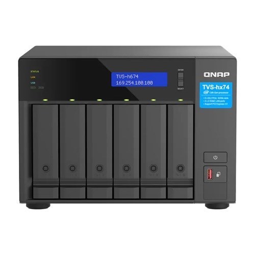 Qnap 6-Bay Nas (No Disk) Intel 6-Core 2.5GHz, 32GB, 2.5GbE(2), M.2(2), PCIe, TWR, 3YR WTY