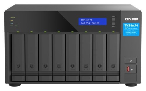 Qnap 8-Bay Nas (No Disk) Intel 6-Core 2.5GHz, 32GB, 2.5GbE(2), M.2(2), PCIe, TWR, 3YR WTY