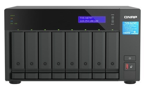 Qnap 8-Bay Nas (No Disk) Intel 12-Core, 32GB, 2.5GbE(2), Tbolt (2) 3YR WTY