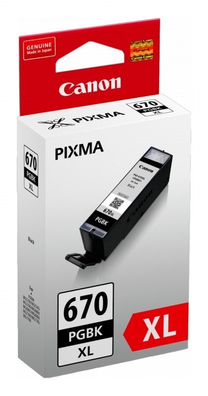 Canon PGI-670XLBK Original Inkjet Ink Cartridge - Pigment Black Pack