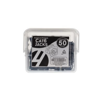 4Cabling 4Ca Cab Cat6-Style-Rj45-Jack-Black-50Pk