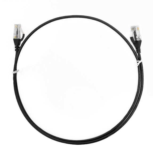 4Cabling 0.5M Cat 6 Ultra Thin LSZH Pack Of 50 Ethernet Network Cable. Black