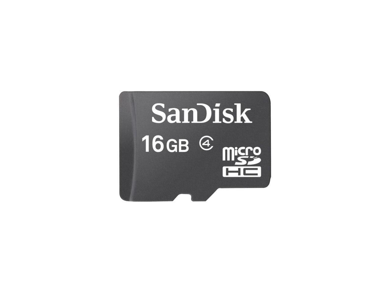 SanDisk 16GB MicroSDHC Card W Adapter
