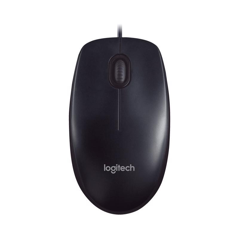 Logitech M90 Mouse - USB - Optical - Black