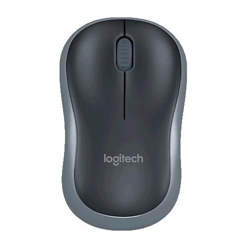Logitech M185 Mouse - Radio Frequency - USB - Optical - Grey