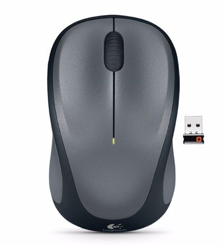 Logitech M235 Mouse - Radio Frequency - USB - Optical - Colt Gray