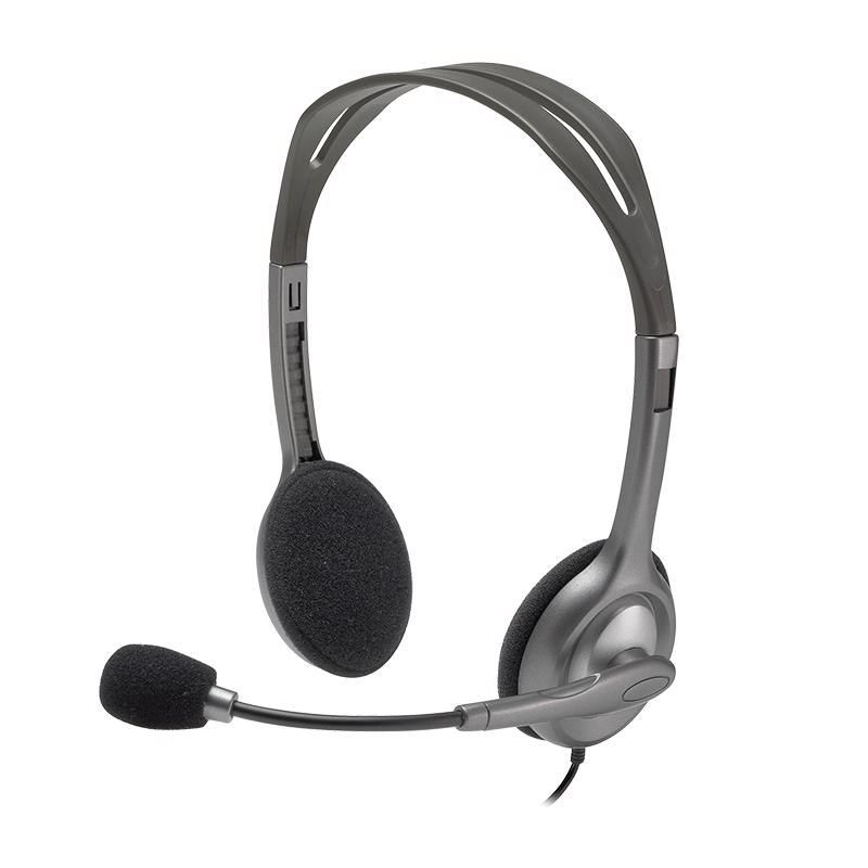 Logitech H110 Wired Over-the-head Stereo Headset - Black/Silver