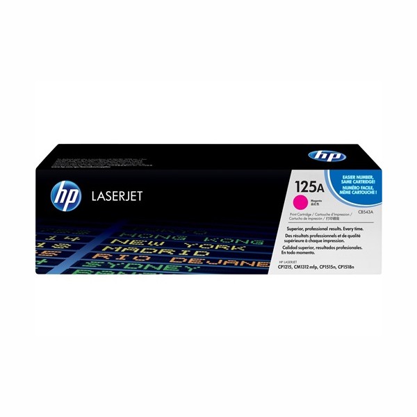 HP 125A (CB543A) Original Standard Yield Laser Toner Cartridge - Single Pack - Magenta - 1 Each