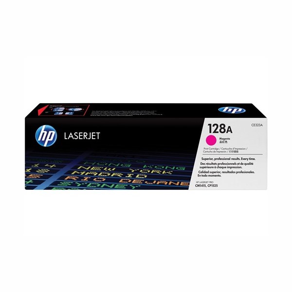 HP 128A (CE323A) Original Laser Toner Cartridge - Single Pack - Magenta - 1 Each