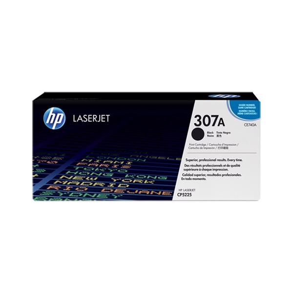 HP 307A (CE740A) Original Laser Toner Cartridge - Single Pack - Black - 1 Each