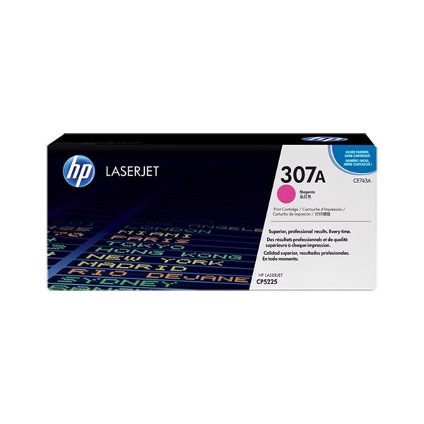 HP 307A (CE743A) Original Laser Toner Cartridge - Single Pack - Magenta - 1 Each