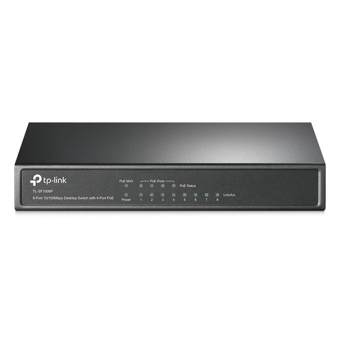 TP-Link TL-SF1008P 8 Ports Ethernet Switch - Fast Ethernet - 10/100Base-TX