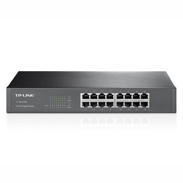 TP-Link TL-SG1016D 16 Ports Ethernet Switch - Gigabit Ethernet - 10/100/1000Base-T