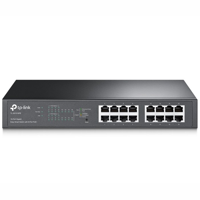 TP-Link TL-SG1016PE 16 Ports Manageable Ethernet Switch - Gigabit Ethernet - 10/100/1000Base-T