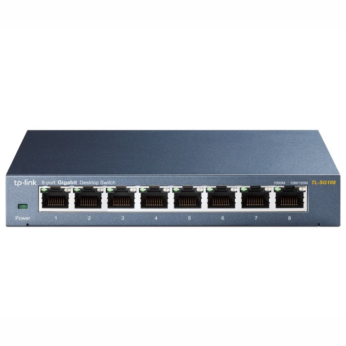 TP-Link TL-SG108 8 Ports Ethernet Switch - Gigabit Ethernet - 10/100/1000Base-T