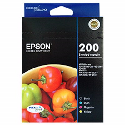 Epson DURABrite Ultra 200 Original Standard Yield Inkjet Ink Cartridge - Cyan, Magenta, Yellow - 4 / Pack