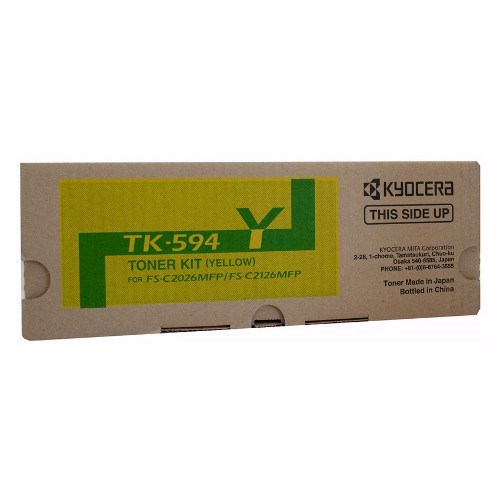 Kyocera TK-594Y Original Laser Toner Cartridge - Yellow Pack