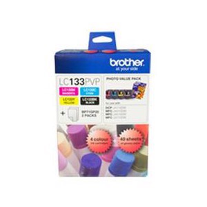 Brother LC133PVP Original Inkjet Ink Cartridge - Value Pack - Black, Cyan, Yellow, Magenta - 4 / Pack