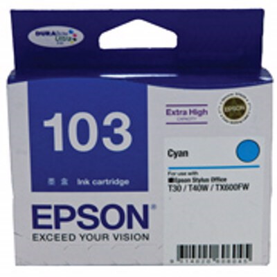 Epson DURABrite No. 103 Original Inkjet Ink Cartridge - Cyan Pack