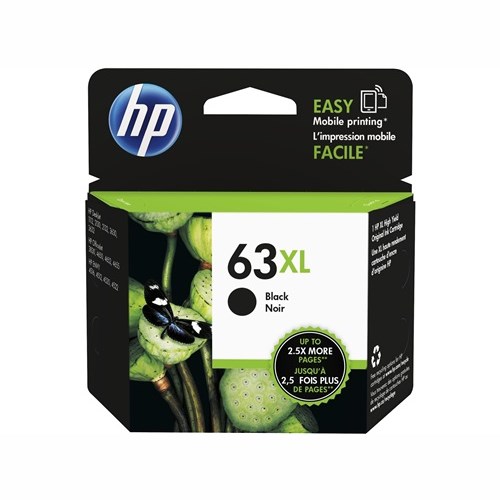 HP 63XL Original High Yield Inkjet Ink Cartridge - Black Pack