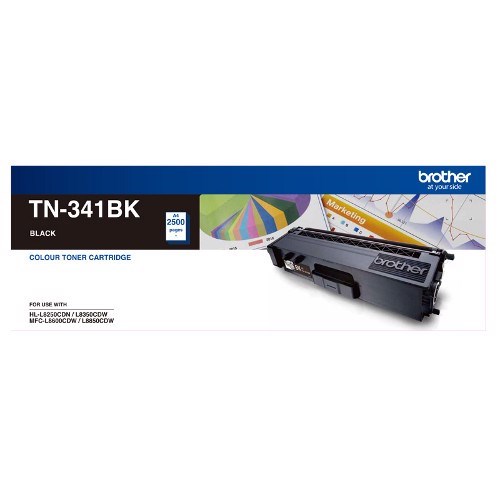 Brother TN-341BK Original Standard Yield Laser Toner Cartridge - Black Pack