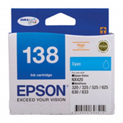 Epson DURABrite Ultra No. 138 Original Inkjet Ink Cartridge - Cyan Pack