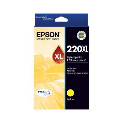 Epson DURABrite Ultra 220XL Original High Yield Inkjet Ink Cartridge - Yellow - 1 Pack